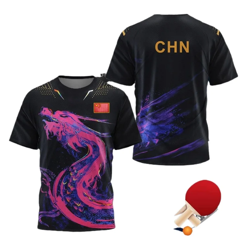Badminton Emoji - قميص رياضي للرجال بتصميم تنس الطاولة