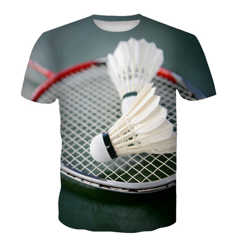 الريشة تي شيرت الريشة ثلاثية ا - مراجعة Badminton Emoji وسعره
