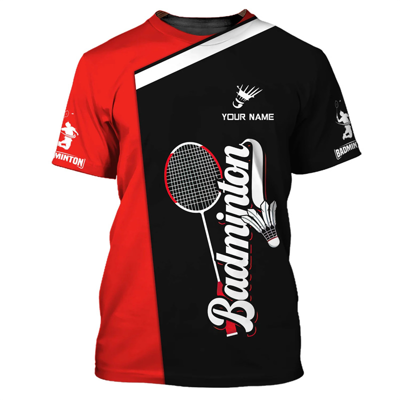 الريشة الرياضة تي شيرت ملابس ل - مراجعة Badminton Emoji وسعره